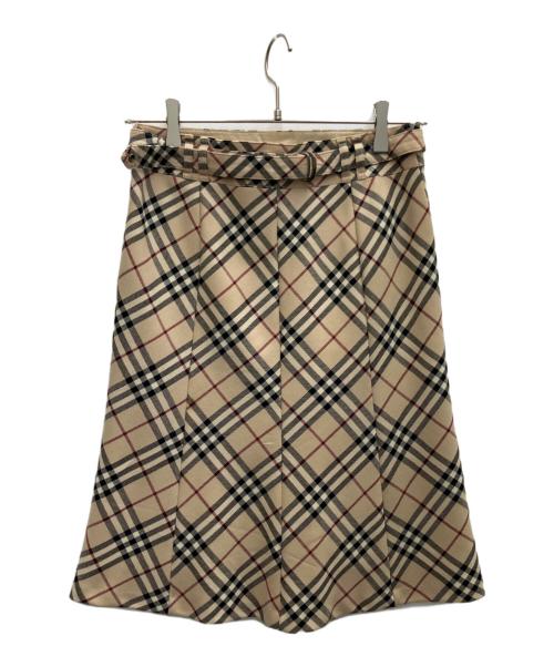 BURBERRY BLUE LABEL（バーバリー ブルー レーベル）BURBERRY BLUE LABEL (バーバリー ブルー レーベル) チェックスカート ベージュ サイズ:SIZE36の古着・服飾アイテム