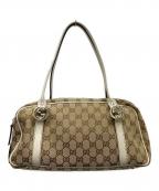 GUCCIグッチ）の古着「ハンドバッグ」｜ブラウン×ベージュ