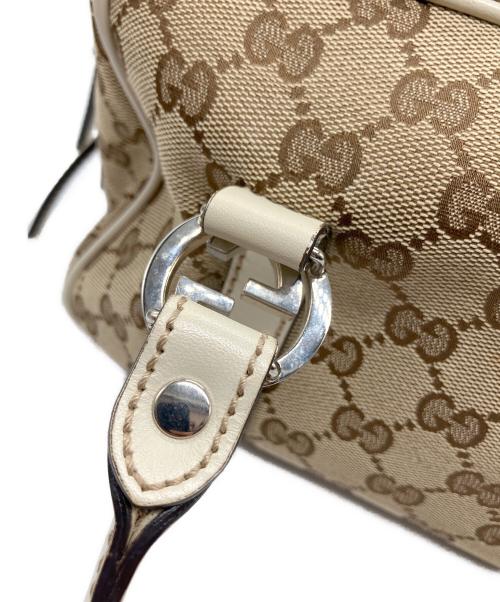 GUCCI（グッチ）GUCCI (グッチ) ハンドバッグ ブラウン×ベージュの古着・服飾アイテム