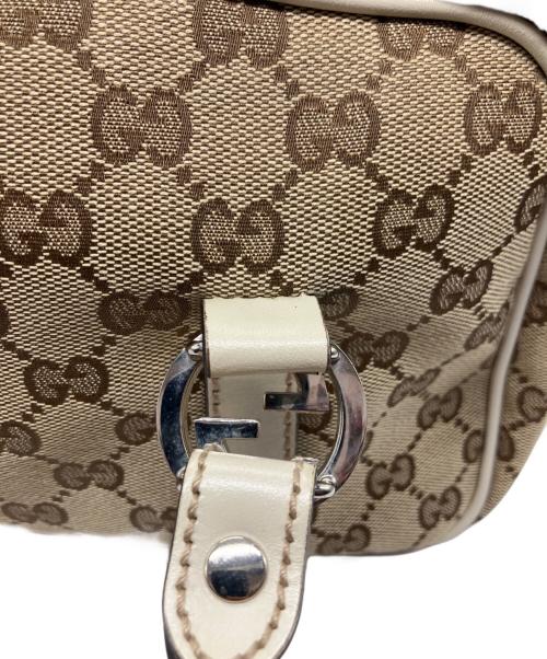 GUCCI（グッチ）GUCCI (グッチ) ハンドバッグ ブラウン×ベージュの古着・服飾アイテム
