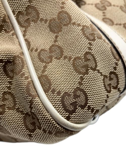 GUCCI（グッチ）GUCCI (グッチ) ハンドバッグ ブラウン×ベージュの古着・服飾アイテム