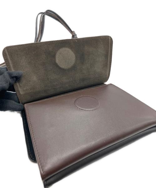 MODERN WEAVING（モダン ウィーヴィング）MODERN WEAVING (モダン ウィーヴィング) ショルダーバッグ ブラウン×ブラックの古着・服飾アイテム