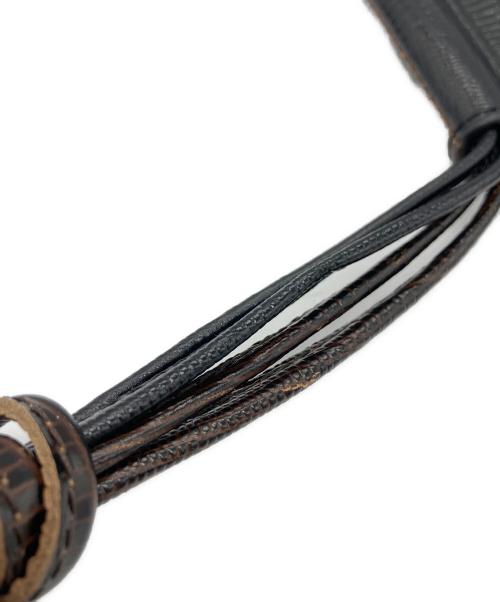 MODERN WEAVING（モダン ウィーヴィング）MODERN WEAVING (モダン ウィーヴィング) ショルダーバッグ ブラウン×ブラックの古着・服飾アイテム