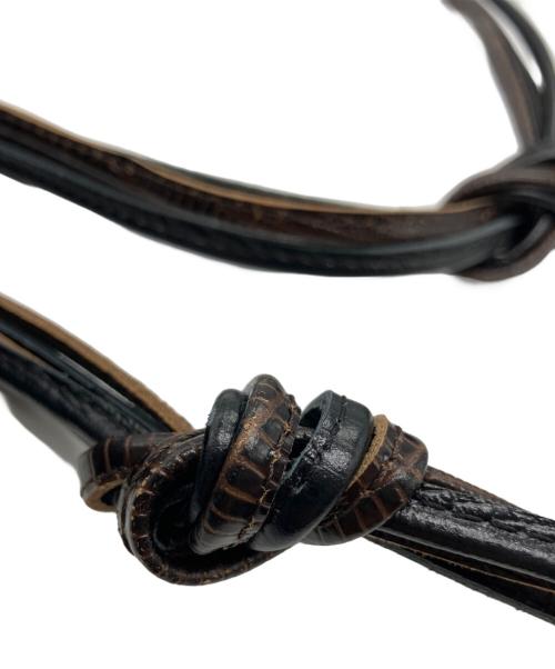 MODERN WEAVING（モダン ウィーヴィング）MODERN WEAVING (モダン ウィーヴィング) ショルダーバッグ ブラウン×ブラックの古着・服飾アイテム