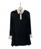 N°21ヌメロヴェントゥーノ）の古着「長袖ワンピース」｜ホワイト×ブラック