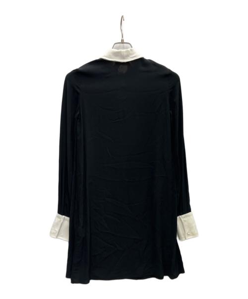 N°21（ヌメロヴェントゥーノ）N°21 (ヌメロヴェントゥーノ) 長袖ワンピース ホワイト×ブラック サイズ:SIZE38の古着・服飾アイテム