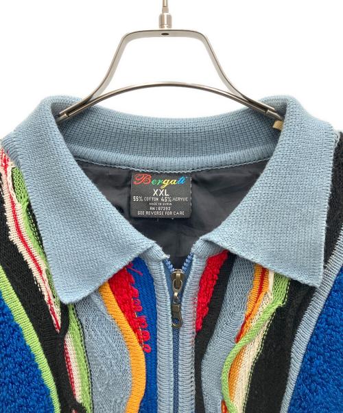 Bergati（ベルガティ）bergati (ベルガティ) ニットジャケット マルチカラー サイズ:XXLの古着・服飾アイテム