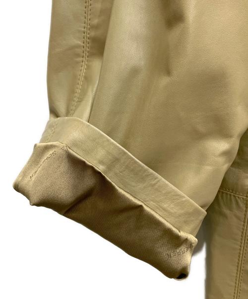 JEAN LOUIS SCHERRER（ジャンルイ シェレル）JEAN LOUIS SCHERRER (ジャンルイ シェレル) レザーコート ベージュ サイズ:Mの古着・服飾アイテム