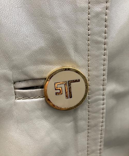 JEAN LOUIS SCHERRER（ジャンルイ シェレル）JEAN LOUIS SCHERRER (ジャンルイ シェレル) レザーコート ベージュ サイズ:Mの古着・服飾アイテム