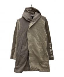 1piu1uguale3（ウノピュウノウグァーレトレ）の古着「フーデッドコート」｜ブラウン