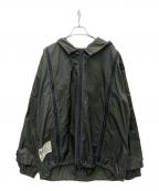 FINAL HOMEファイナルホーム）の古着「多重ジップナイロンジャケット」｜オリーブ