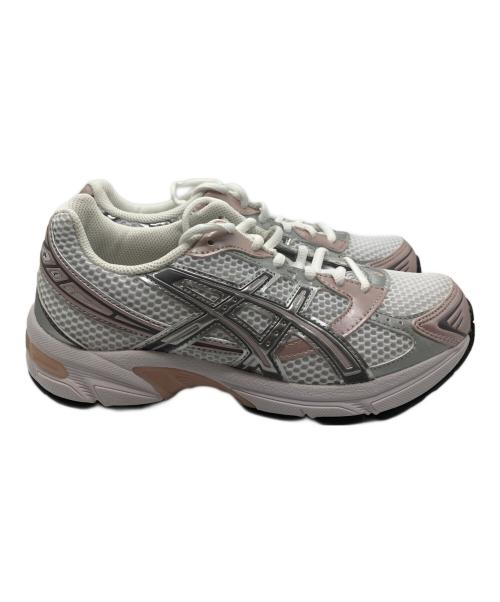 asics（アシックス）asics (アシックス) ローカットスニーカー ホワイト×ピンク サイズ:23の古着・服飾アイテム