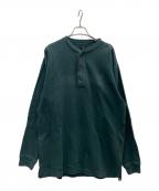 CLUB ROOMクラブルーム）の古着「ヘンリーネックカットソー」｜グリーン