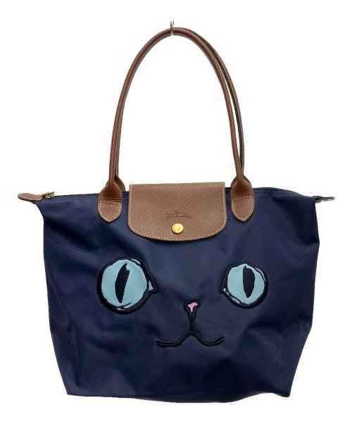 LONGCHAMP（ロンシャン）LONGCHAMP (ロンシャン) ハンドバッグ ネイビーの古着・服飾アイテム