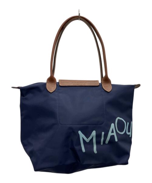 LONGCHAMP（ロンシャン）LONGCHAMP (ロンシャン) ハンドバッグ ネイビーの古着・服飾アイテム