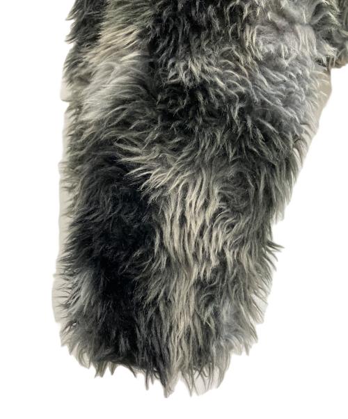 EMODA（エモダ）EMODA (エモダ) ファージャケット グレー×ブラック サイズ:SIZEFREEの古着・服飾アイテム