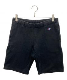 Champion REVERSE WEAVE（チャンピオン リバース ウィーブ）の古着「スウェットハーフパンツ」｜ブラック