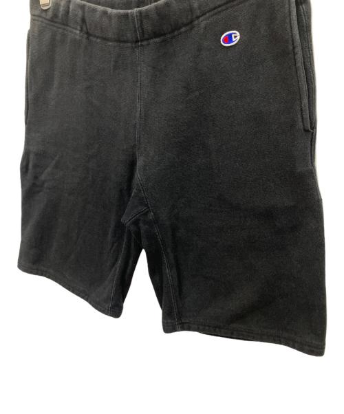 Champion REVERSE WEAVE（チャンピオン リバース ウィーブ）Champion REVERSE WEAVE (チャンピオン リバース ウィーブ) スウェットハーフパンツ ブラック サイズ:XLの古着・服飾アイテム