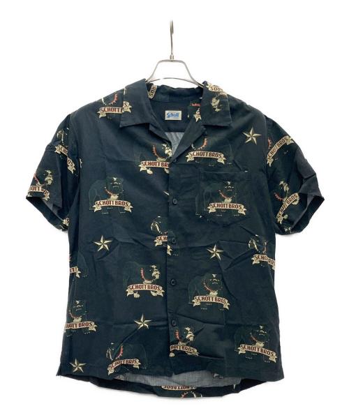 Schott（ショット）Schott (ショット) 半袖シャツ ブラック サイズ:Lの古着・服飾アイテム