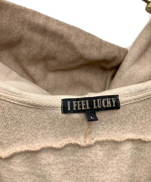 I FEEL LUCKY（アイ フィール ラッキー）I FEEL LUCKY (アイ フィール ラッキー) ジップパーカー ベージュ サイズ:Lの古着・服飾アイテム