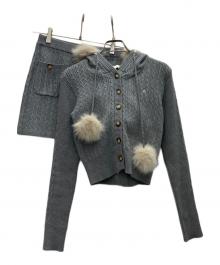 ANDMARY（アンドマリー）の古着「ニットセットアップ」｜グレー