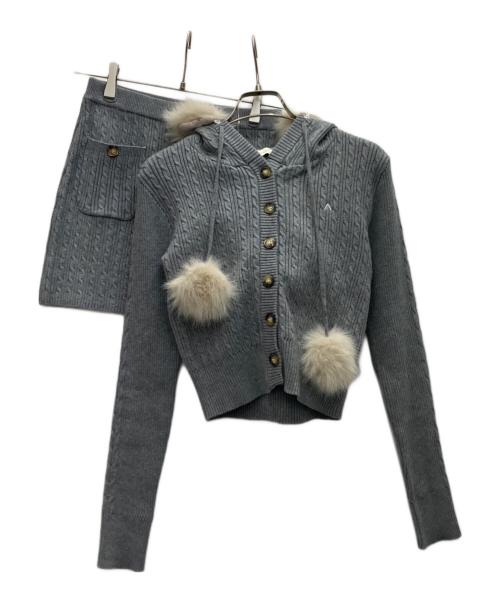 ANDMARY（アンドマリー）ANDMARY (アンドマリー) ニットセットアップ グレー サイズ:SIZEFREEの古着・服飾アイテム