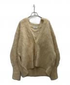 emmiエミ）の古着「シャギーニットカーディガン」｜ベージュ