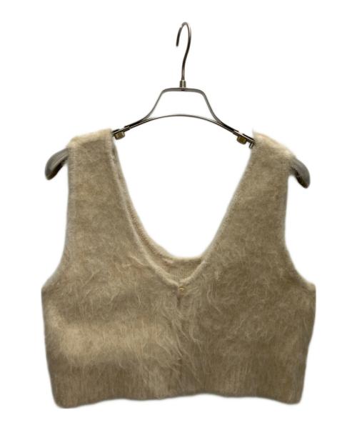 emmi（エミ）emmi (エミ) シャギーニットカーディガン ベージュ サイズ:SIZEFREEの古着・服飾アイテム