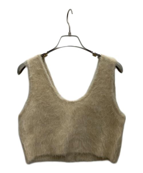 emmi（エミ）emmi (エミ) シャギーニットカーディガン ベージュ サイズ:SIZEFREEの古着・服飾アイテム