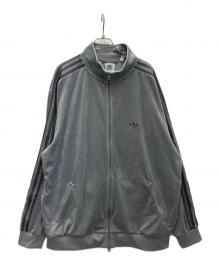 adidas（アディダス）の古着「ベロア トラックジャケット」｜ライトグレー