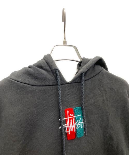 stussy（ステューシー）stussy (ステューシー) プルオーバーパーカー ブラック サイズ:Sの古着・服飾アイテム