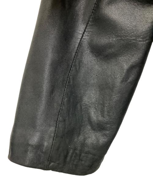 -（-）- (-) レザージャケット ブラック サイズ:-の古着・服飾アイテム