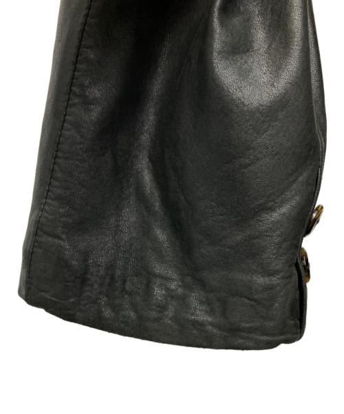 -（-）- (-) レザージャケット ブラック サイズ:-の古着・服飾アイテム