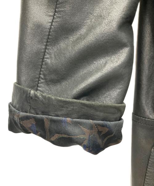-（-）- (-) レザージャケット ブラック サイズ:-の古着・服飾アイテム