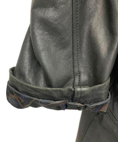 -（-）- (-) レザージャケット ブラック サイズ:-の古着・服飾アイテム