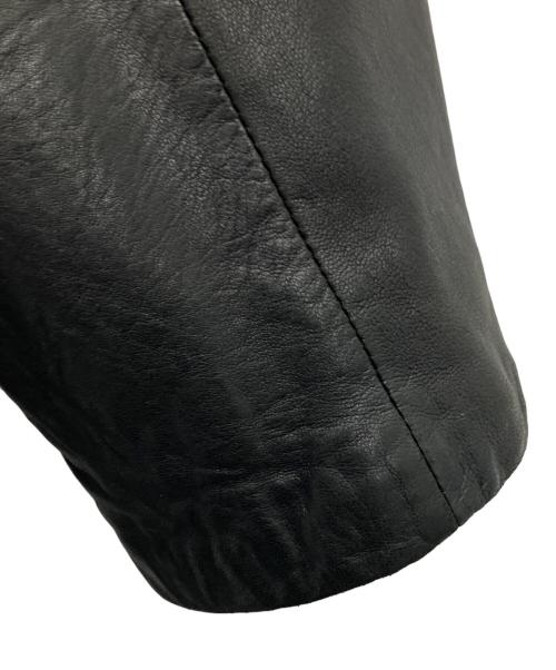 -（-）- (-) レザージャケット ブラック サイズ:-の古着・服飾アイテム