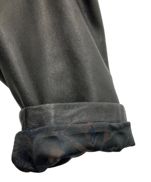 -（-）- (-) レザージャケット ブラック サイズ:-の古着・服飾アイテム