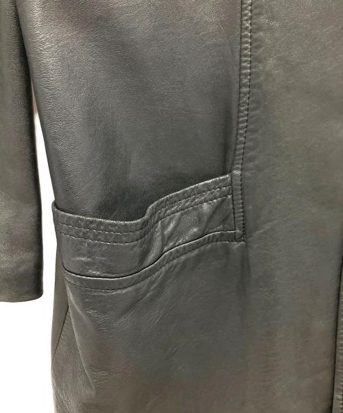 -（-）- (-) レザージャケット ブラック サイズ:-の古着・服飾アイテム