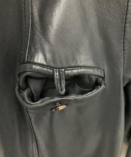 -（-）- (-) レザージャケット ブラック サイズ:-の古着・服飾アイテム