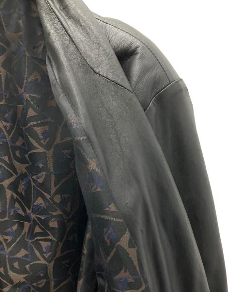 -（-）- (-) レザージャケット ブラック サイズ:-の古着・服飾アイテム