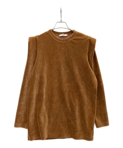 PHEENY（フィーニー）PHEENY (フィーニー) 長袖カットソー ブラウン サイズ:SIZEFREEの古着・服飾アイテム