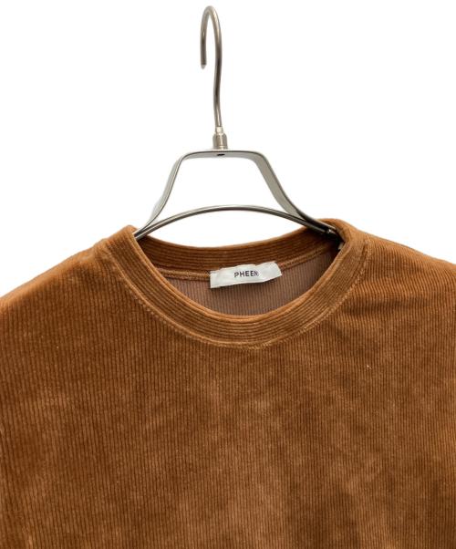 PHEENY（フィーニー）PHEENY (フィーニー) 長袖カットソー ブラウン サイズ:SIZEFREEの古着・服飾アイテム