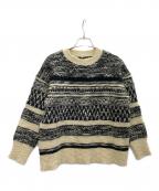 ticcaティッカ）の古着「厚手ニット」｜ベージュ×ブラック