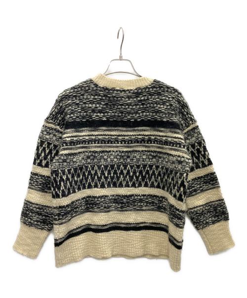ticca（ティッカ）ticca (ティッカ) 厚手ニット ベージュ×ブラック サイズ:SIZEFREEの古着・服飾アイテム