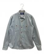 WILLCOX & GIBBSウィルコックス ＆ ギブス）の古着「長袖シャツ」｜スカイブルー