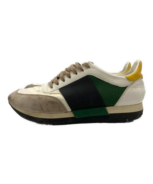 MONCLER（モンクレール）MONCLER (モンクレール) ローカットスニーカー ホワイト×ネイビー×グリーン サイズ:SIZE41の古着・服飾アイテム