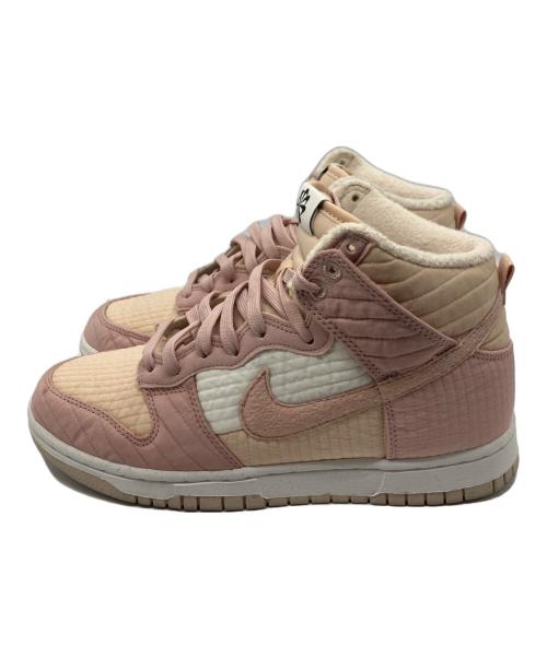 NIKE（ナイキ）NIKE (ナイキ) NIKE W DUNK HIGH LX NEXT NATURE PEARL WHITE/SAIL-RATTAN-PINK OXFORD ベージュ×ピンク サイズ:24.5の古着・服飾アイテム