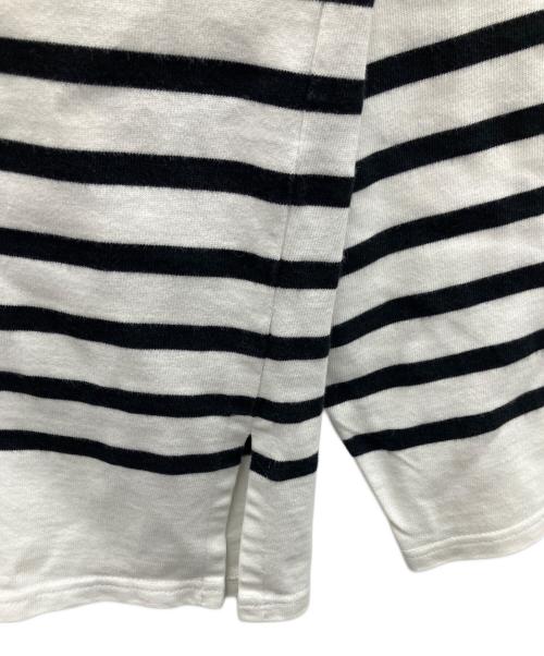 SAINT JAMES（セントジェームス）SAINT JAMES (セントジェームス) 長袖カットソー ホワイト×ブラック サイズ:Lの古着・服飾アイテム