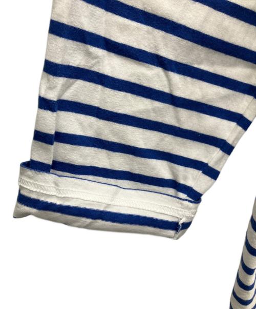 SAINT JAMES（セントジェームス）SAINT JAMES (セントジェームス) 長袖カットソー ホワイト×ブルー サイズ:Lの古着・服飾アイテム