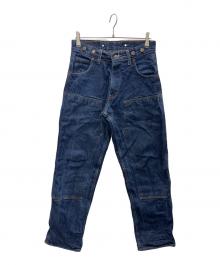 PRISON BLUES（プリズンブルース）の古着「ダブルニーデニムパンツ」｜インディゴ